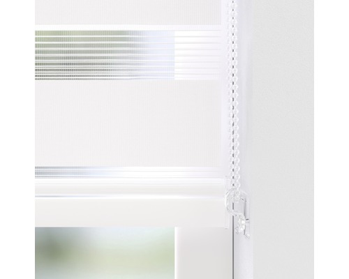 Soluna dubbel rolgordijn D-R1 met cassette, wit, 40x175 cm