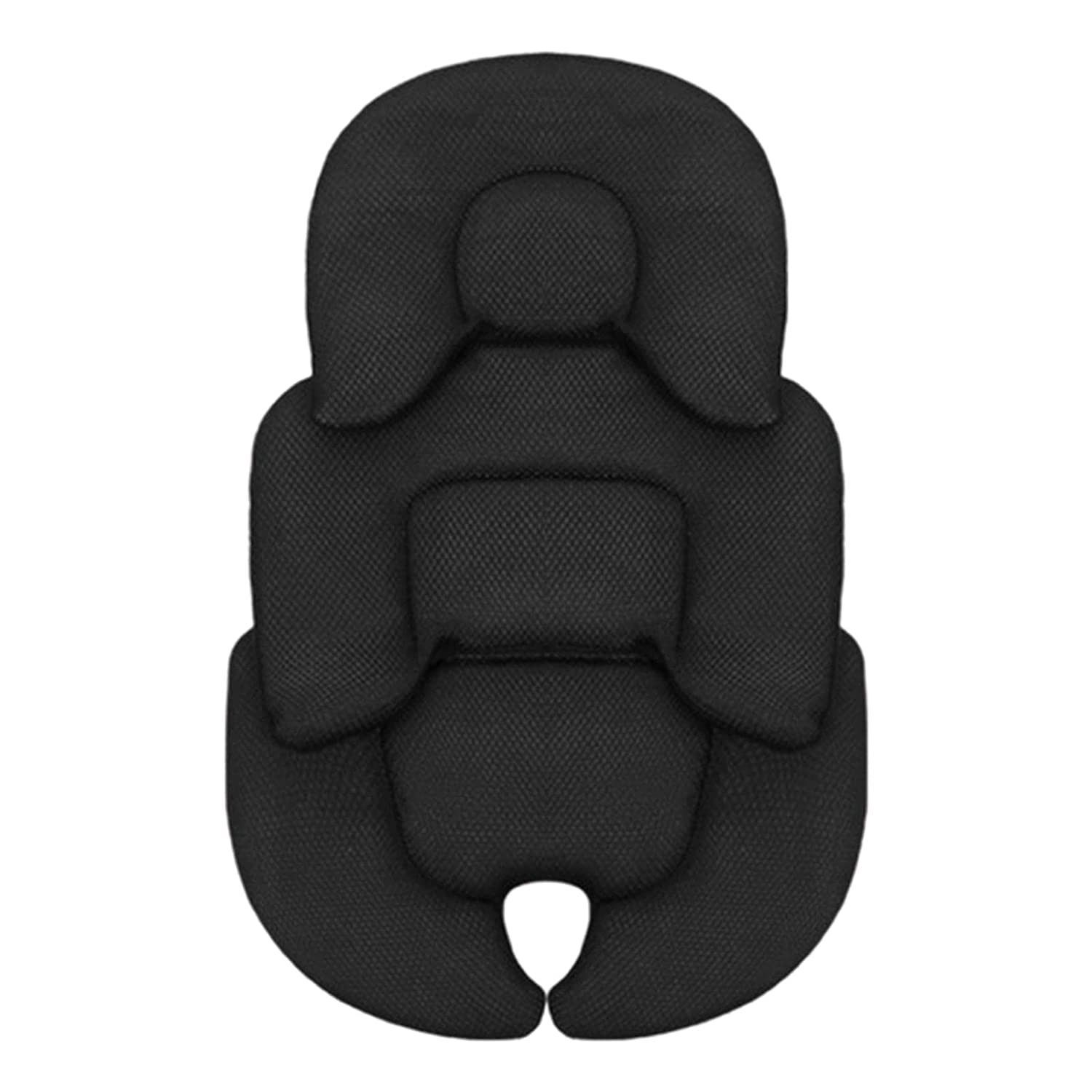 (65x35cm) Baby Sitzauflage Polster Einlage Kissen für Kinderwagen / Autositz - Schwarz