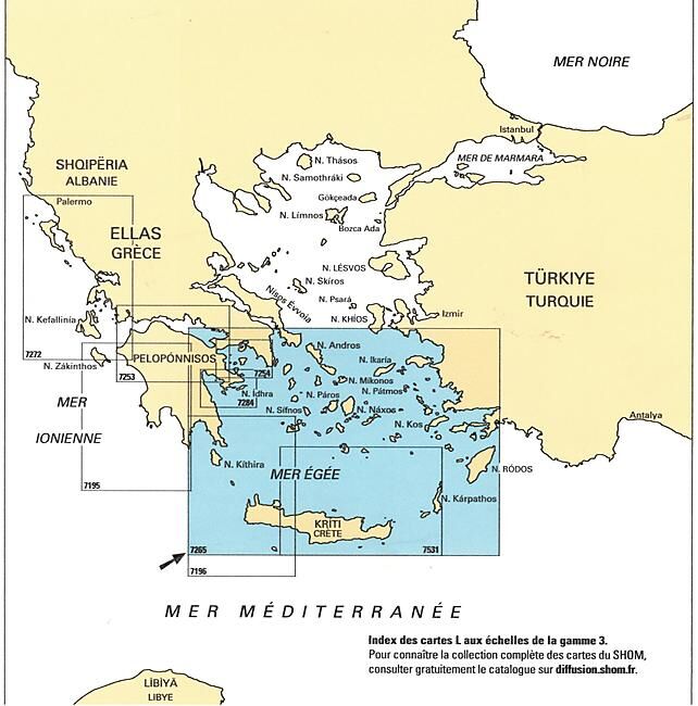 EPSHOM - 7265L MER EGEE PARTIE SUD