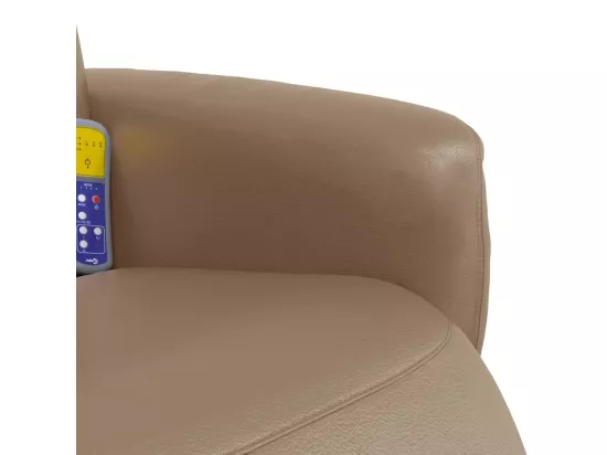 Fauteuil inclinable de massage repose-pieds cappuccino