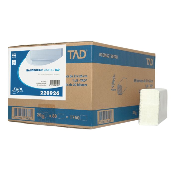 Handdoek papier 26.5x20.5cm Minifold 220026 2 laags 1760st (220026)