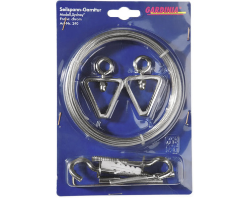 Sydney chroom kabelspanset Ø 2 mm