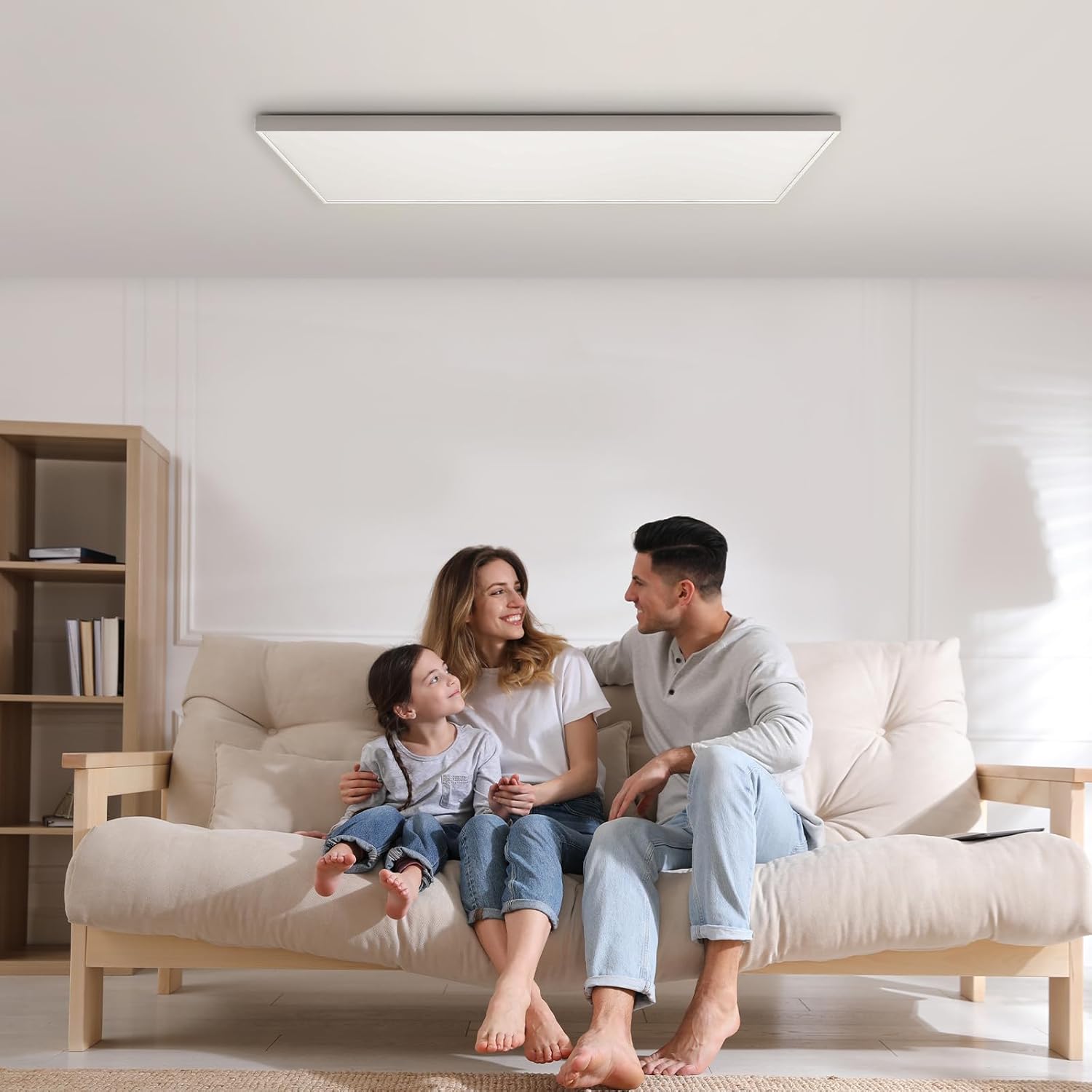 Infrarotheizung Deckenmontage mit Thermostat, Deckenheizung Infrarot Deckenheizstrahler, APP Fernbedienung Steuerung, Elektroheizung Heizkörper Heizpaneel, Infrarotheizstrahler 400 Watt - 59,5x59,5cm