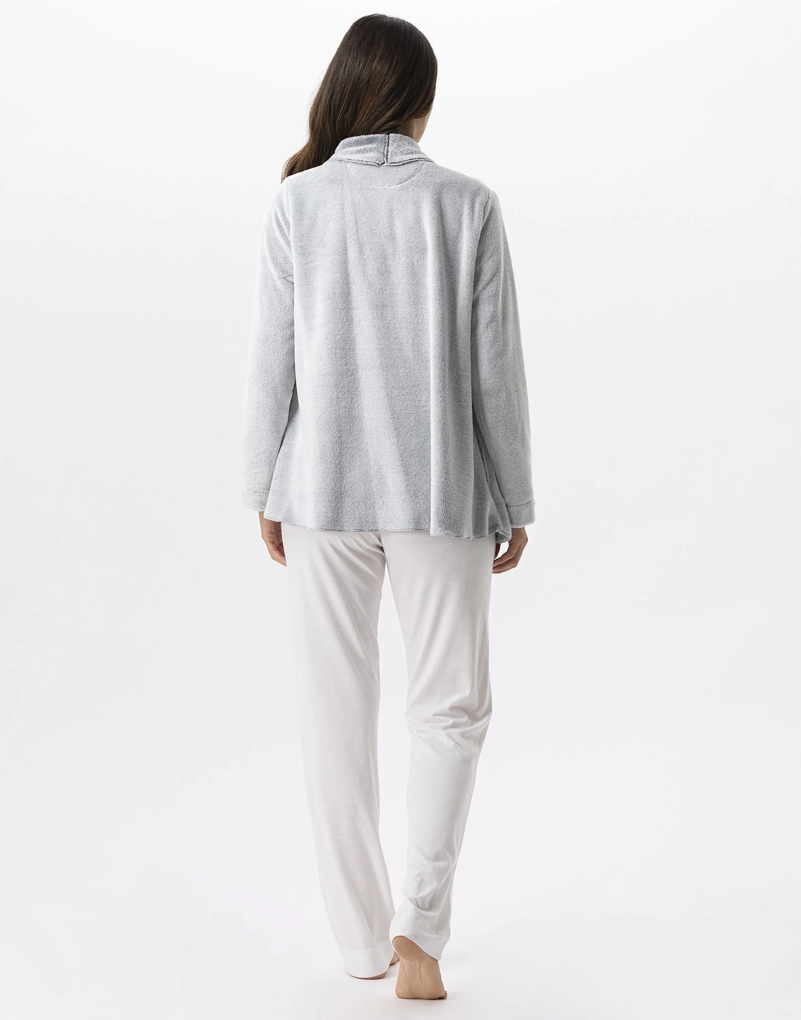 ESSENTIEL 873 - Veste en peluche flanelle | Gris