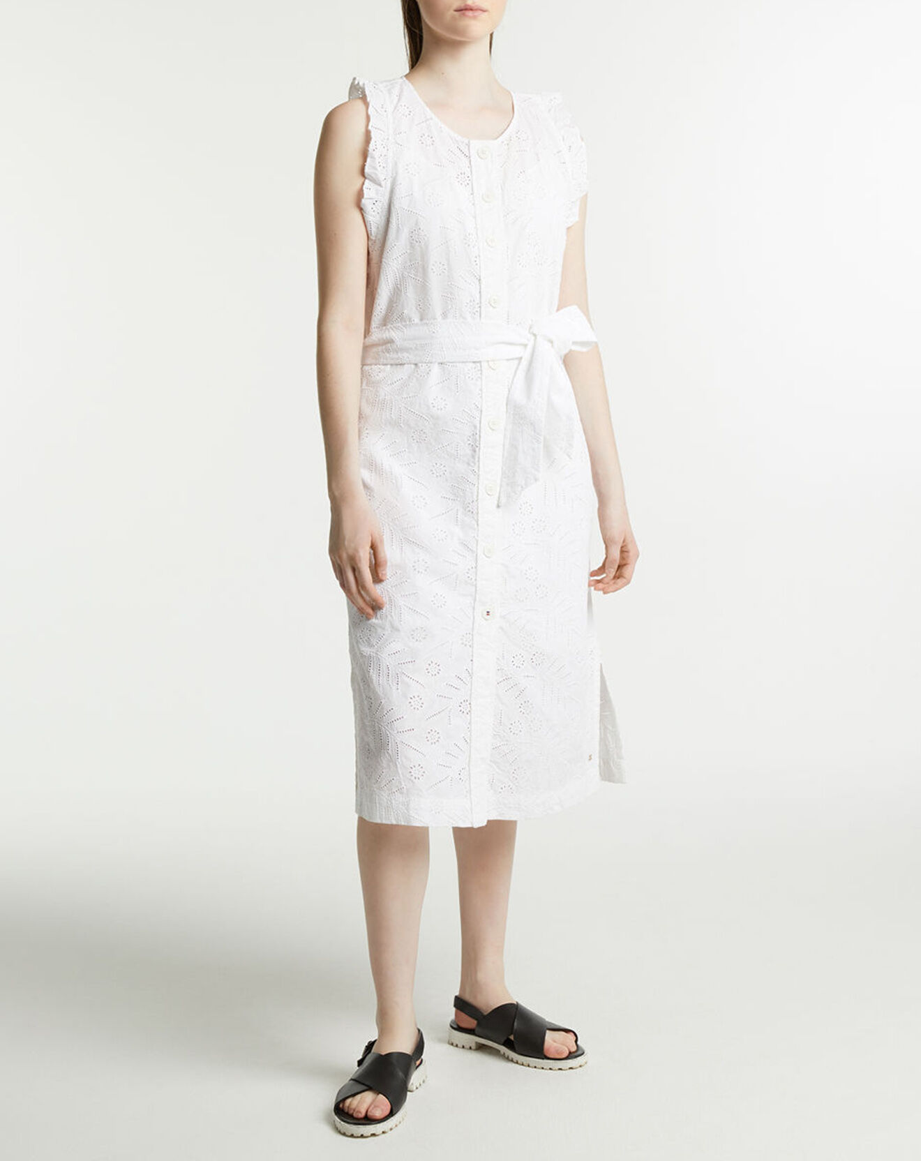 Tommy Hilfiger Robe Broderie Anglaise blanche