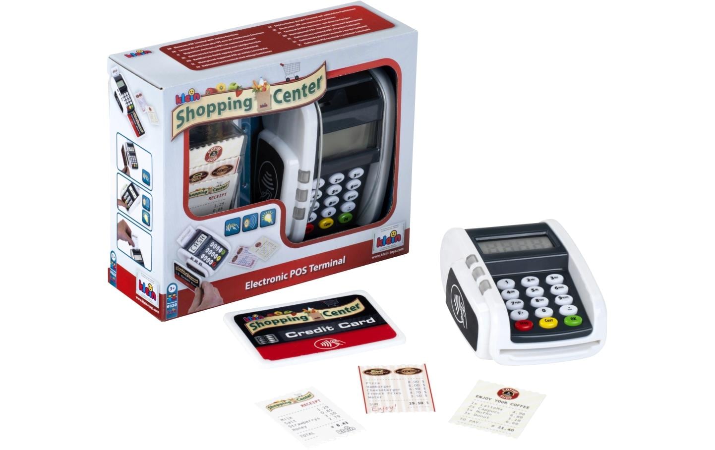 Spielgeld POS-Terminal mit Licht & SoundRealistisches Bezahl-Terminal