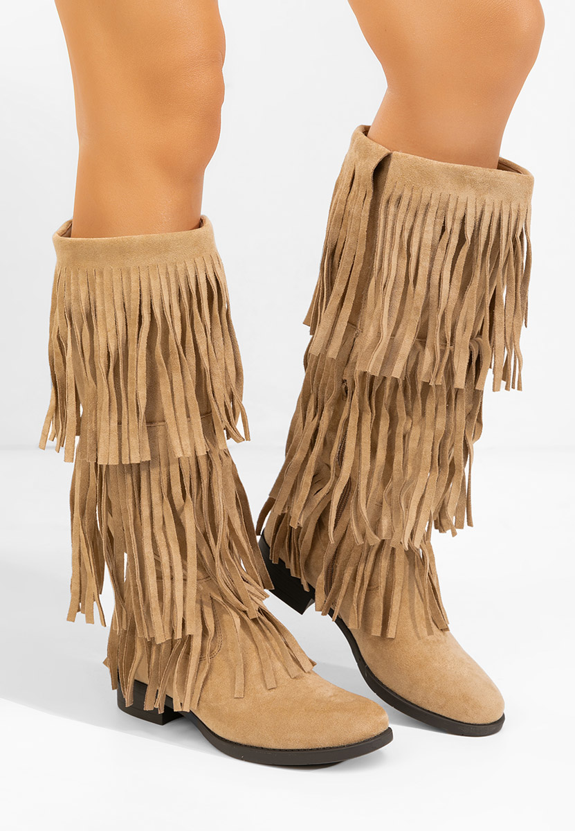 Bottes plates femme kaki Eriora