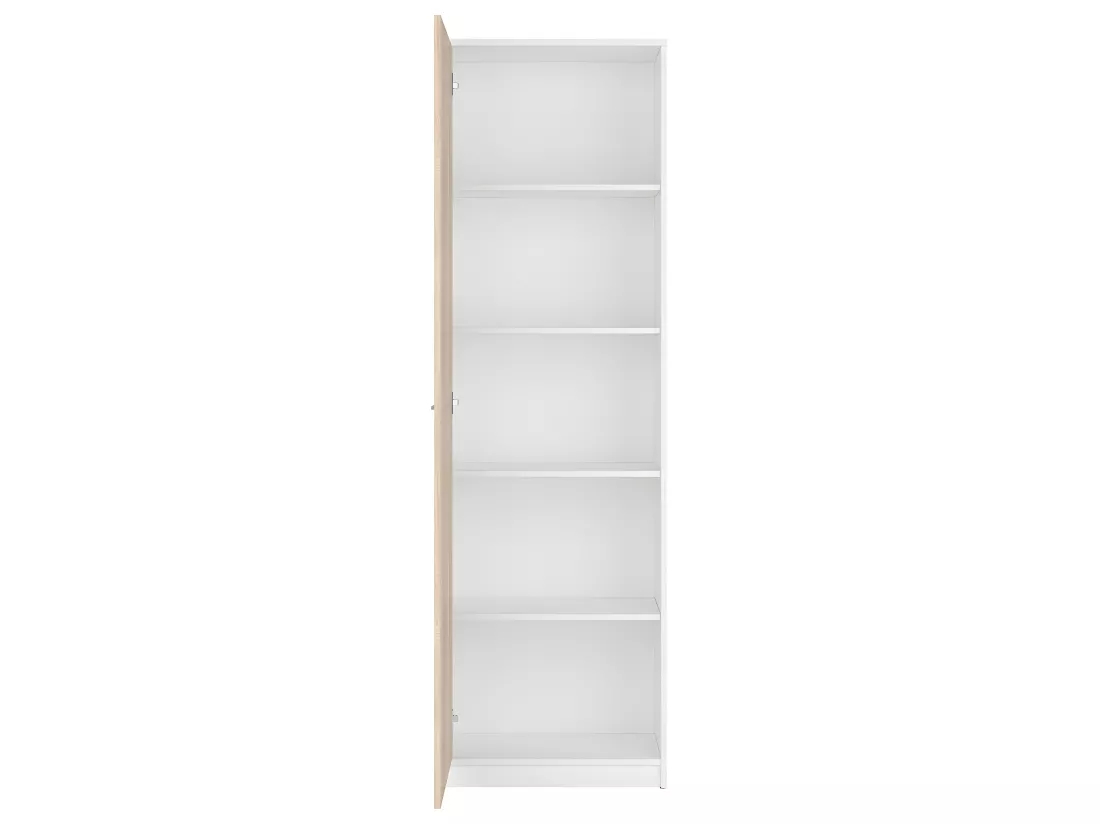 Armoire colonne 1 porte Ewen Blanc et Bois
