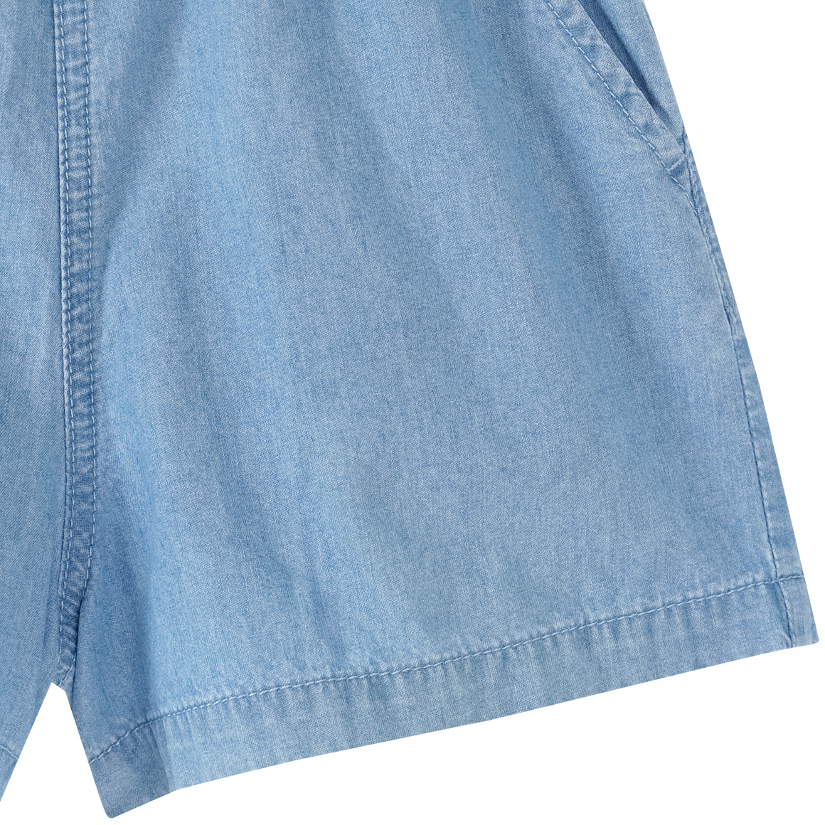 Topolino Mädchen Shorts aus leichtem Denim hellblau