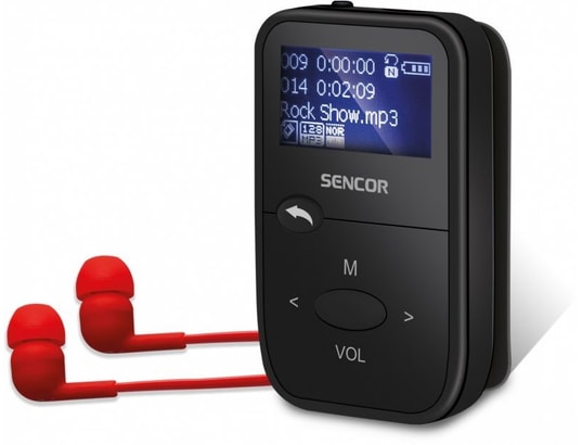 SENCOR - Lecteur MP3 Sfp 4408bk mp3 player 8gb fm