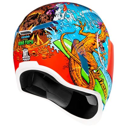 Casque Icon AIRFORM - DINO FURY - Bleu / Orange
