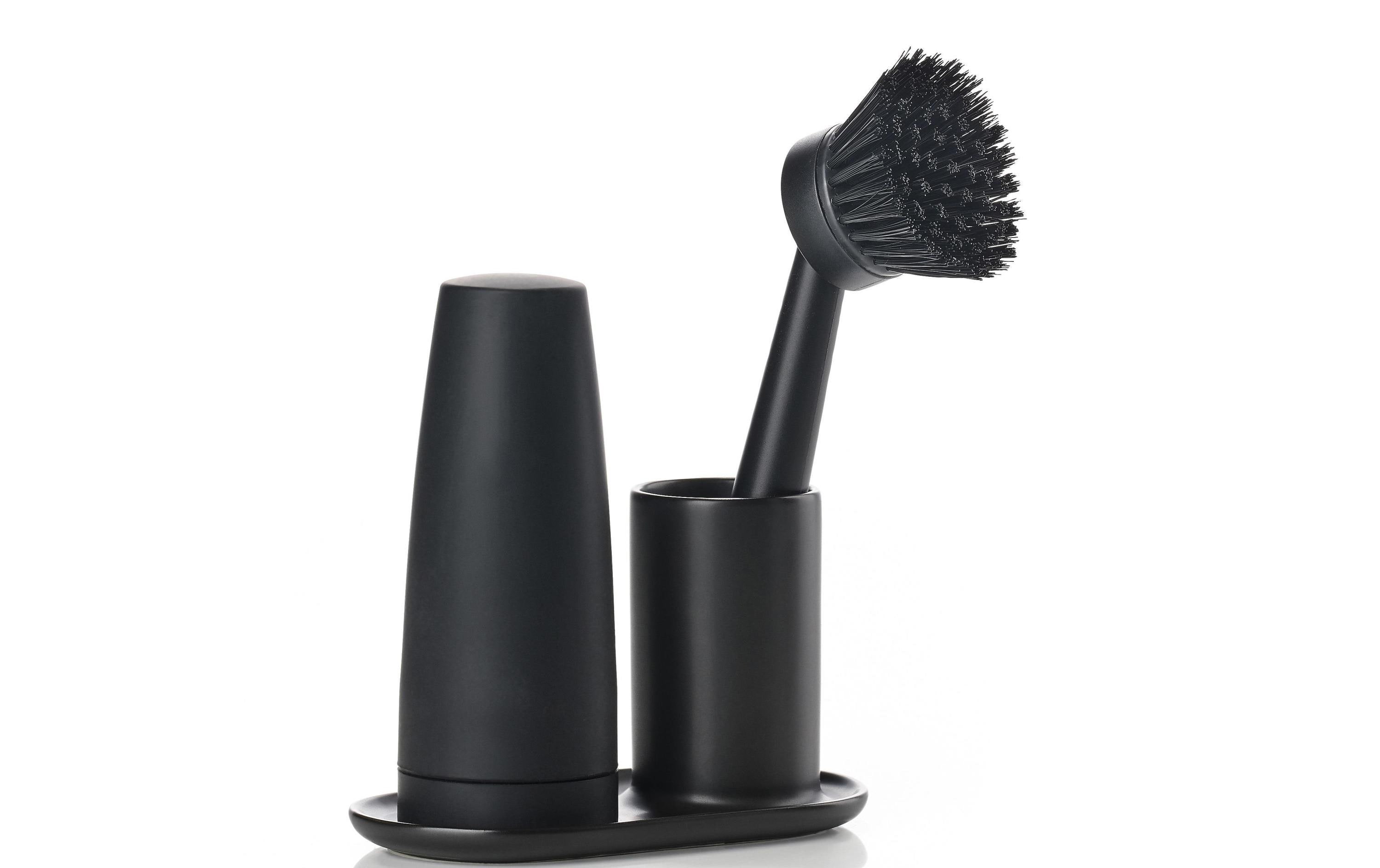 Spültrogbutler-Set Singles 3er Set, 15 cm x 8.1 cm, SchwarzWaschbürsten Halter