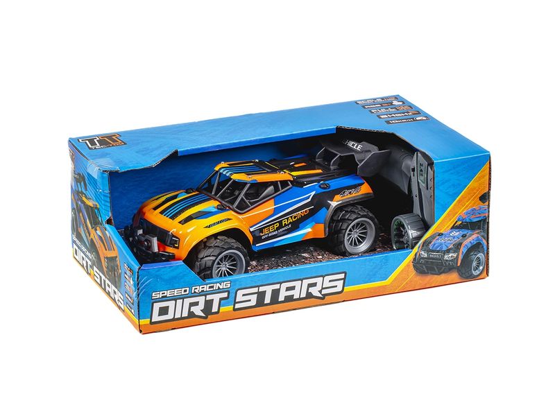 TEC-TOY Buggy Jeep Racing Blau/Orange, 1:18 Akku-Betriebenes RC Auto für Kinder ab 6 Jahren