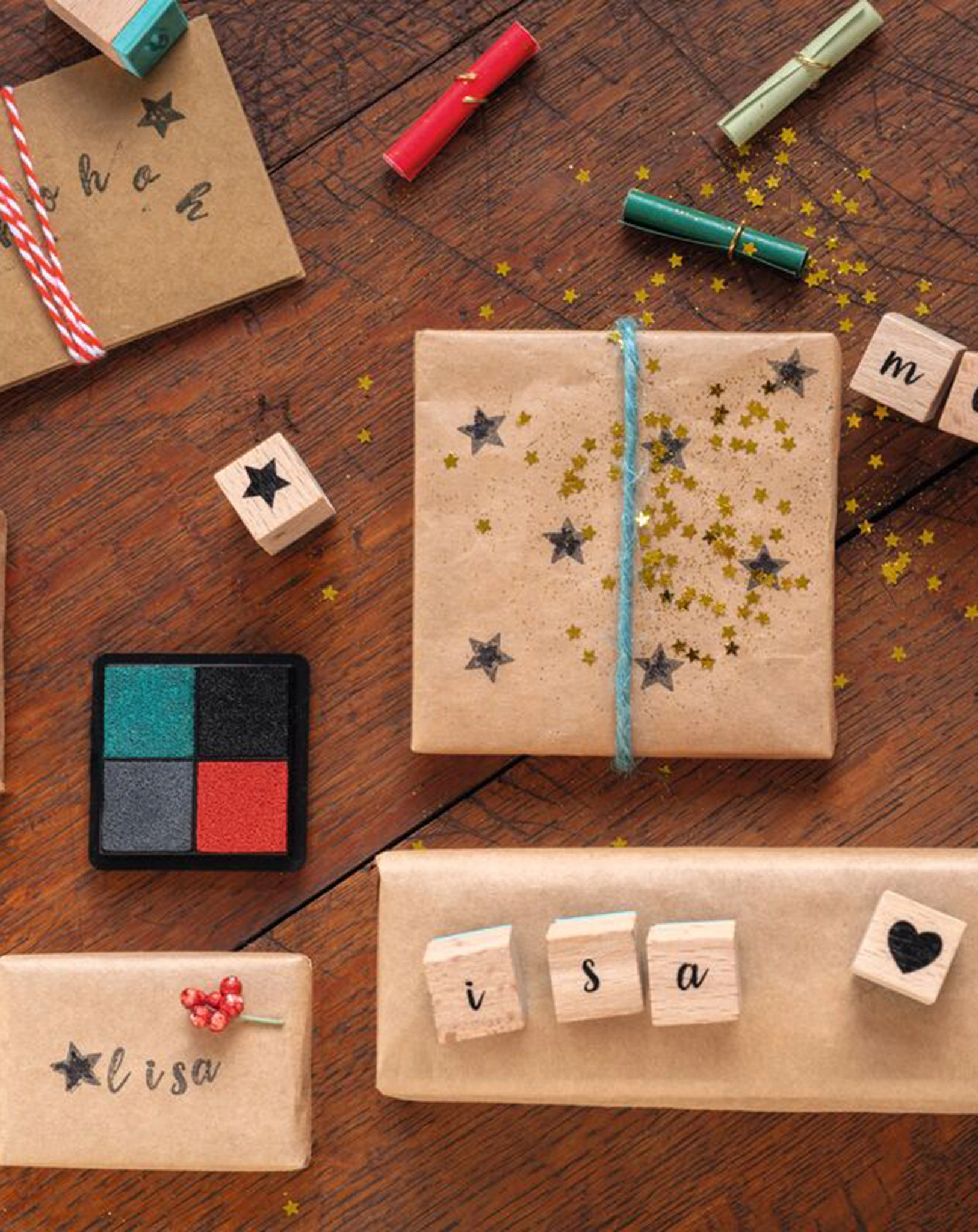 Holzstempel-Set A-Z