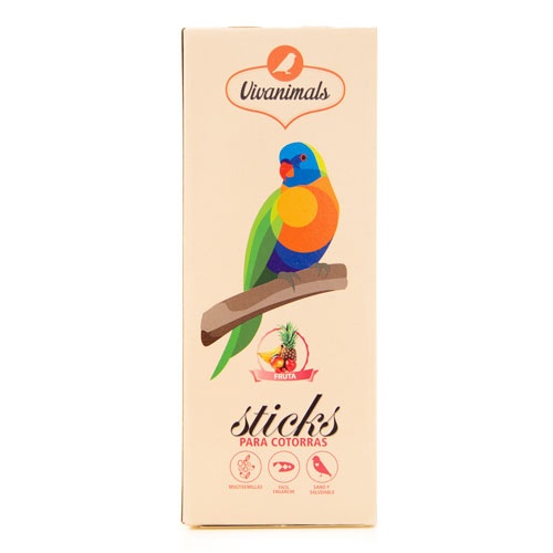 Barras de frutas Vivanimals para papagaios