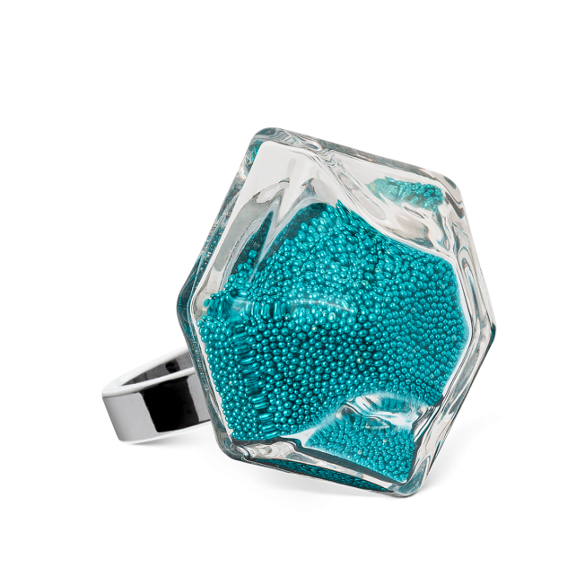 Bague en verre soufflé - Energie Medium Billes