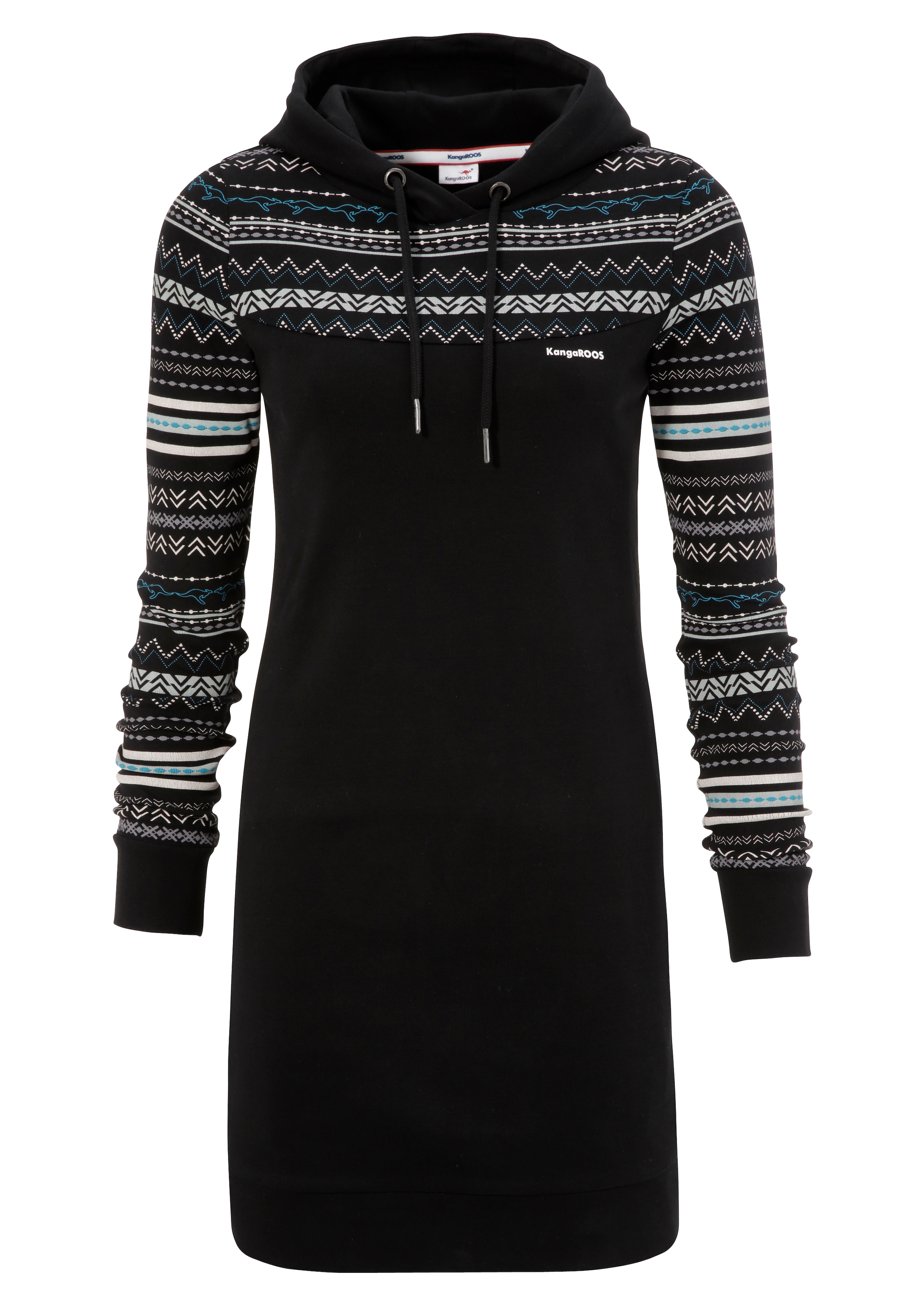 KangaROOS Sweatkleid für gemütliche Tage zuhause,  figurbetont,  aus Interlock-Stoff