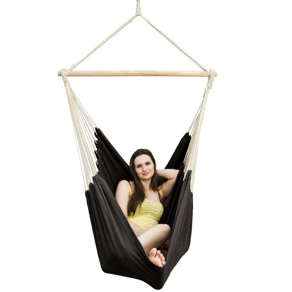 XXL Hängesessel 185x130cm Hängestuhl 2 Personen Hängesitz bis 150kg Baumwolle Hängematte 360° Swifel