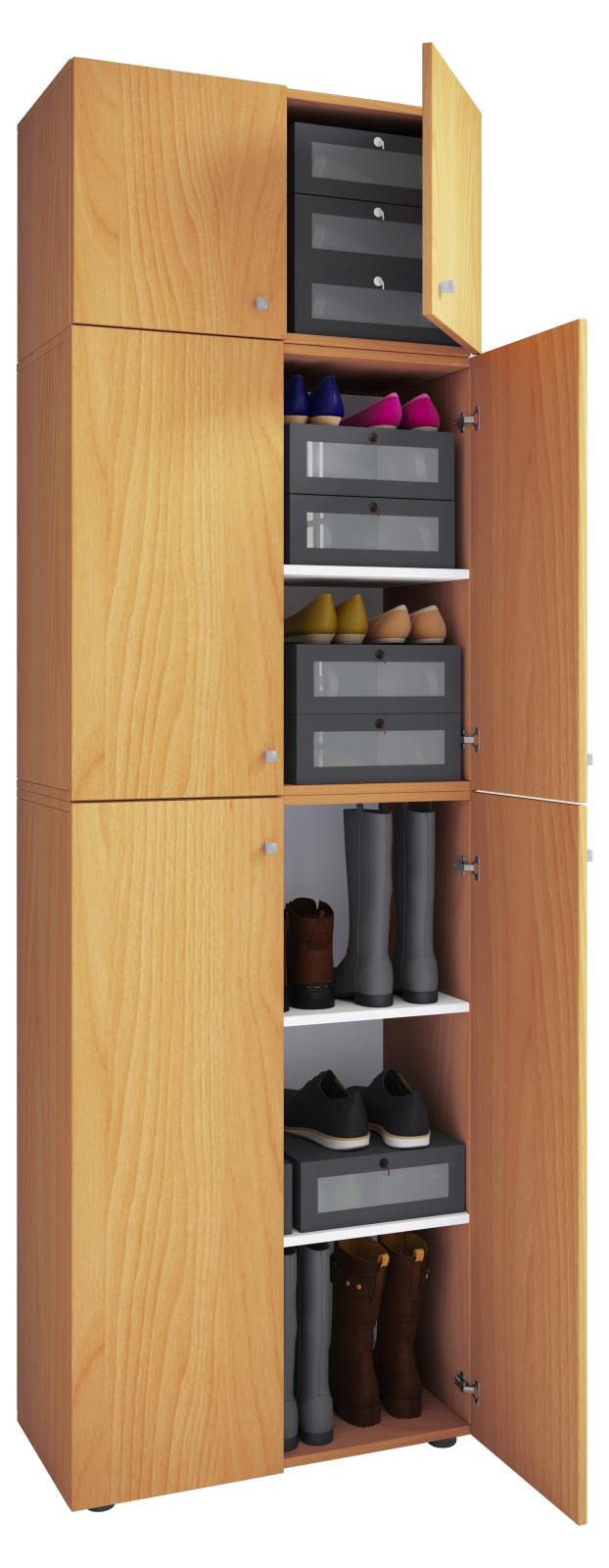 Mehrzweckschrank LONA XXL - Buche - Holz - 223 cm