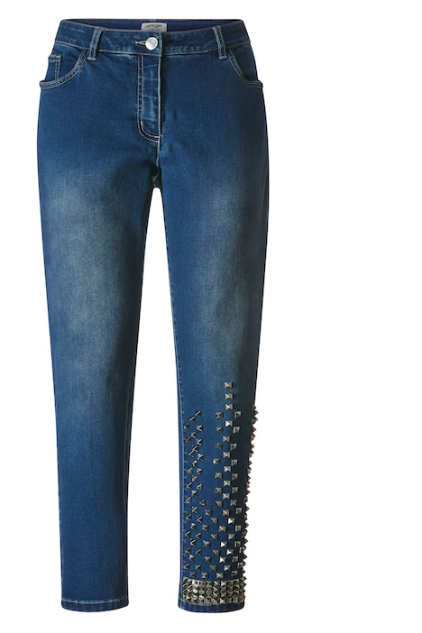 7/8-Jeans, Slim Fit, Ziernieten auf dem linken Bein, 5-Pocket