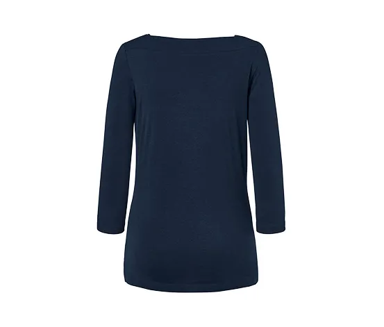 Shirt mit 3/4-Arm, dunkelblau