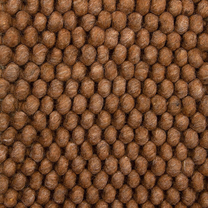 Wollen vloerkleed op maat - New Loop Okergeel/Bruin 631
