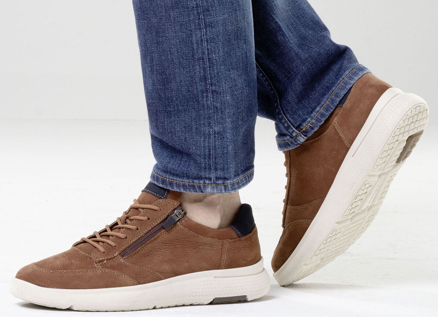 Waldläufer, bequeme Herren-Sneaker, Weite H, mit herausnehmbarem Fussbett
