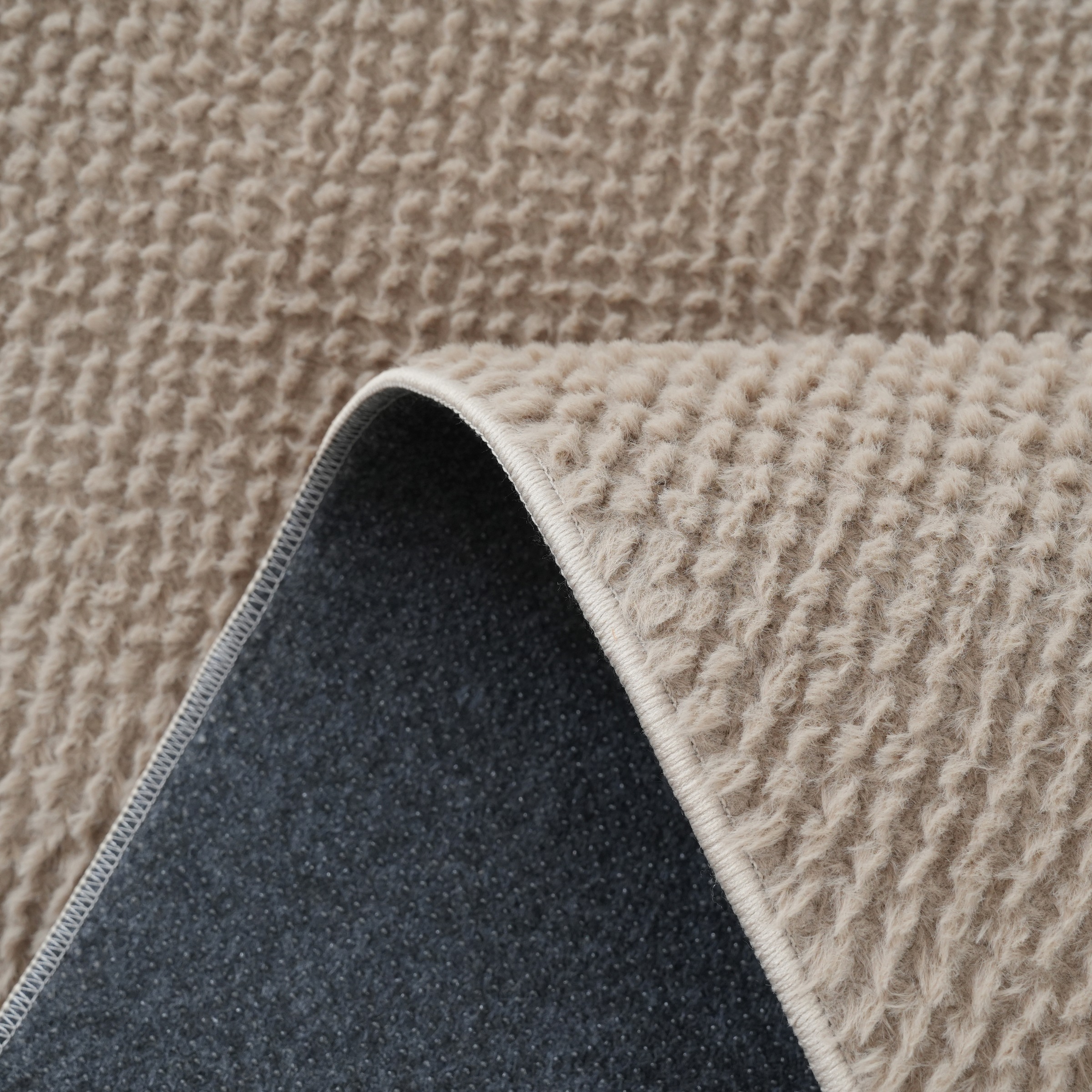 my home Fellteppich »Valeria Rabbit mit Hoch-Tief Effekt, waschbar, Kunstfellteppich« rechteckig 12 mm Höhe Kaninchenfell-Haptik, Uni, weich & kuschelig, Wohnzimmer, Schlafzimmer
