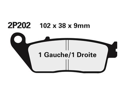 Plaquettes de freins Nissin route /Off-Road métal fritté - 2P-202ST