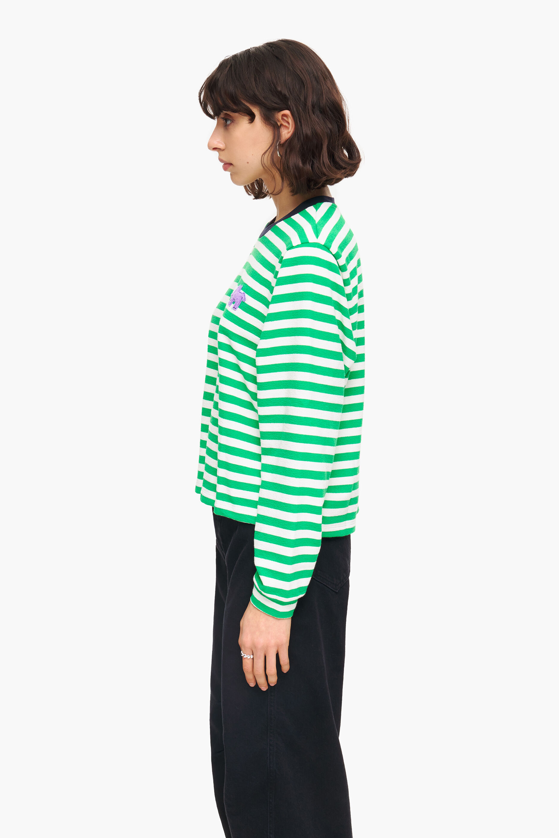Camiseta listrada verde