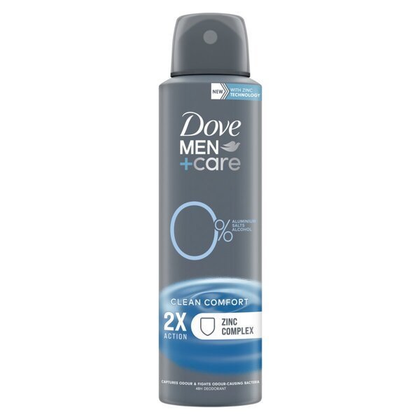 Dove Men+ Care Clean Comfort 0% Anti-Transpirant Deodorant Spray 150 ML