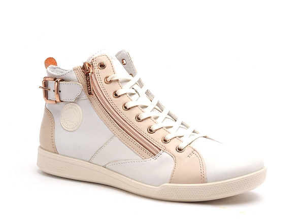 Pataugas boots bottine plates femme palm mixte blanc