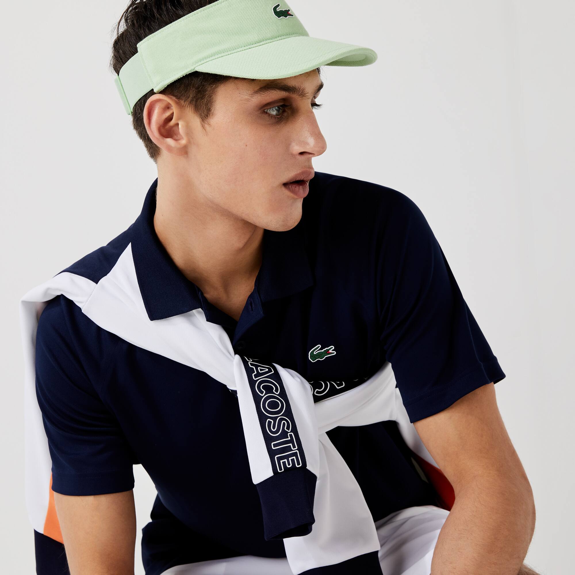Atmungsaktives Heeren Polo LACOSTE SPORT Kurze Ärmel - Blau - Lacoste - Herren