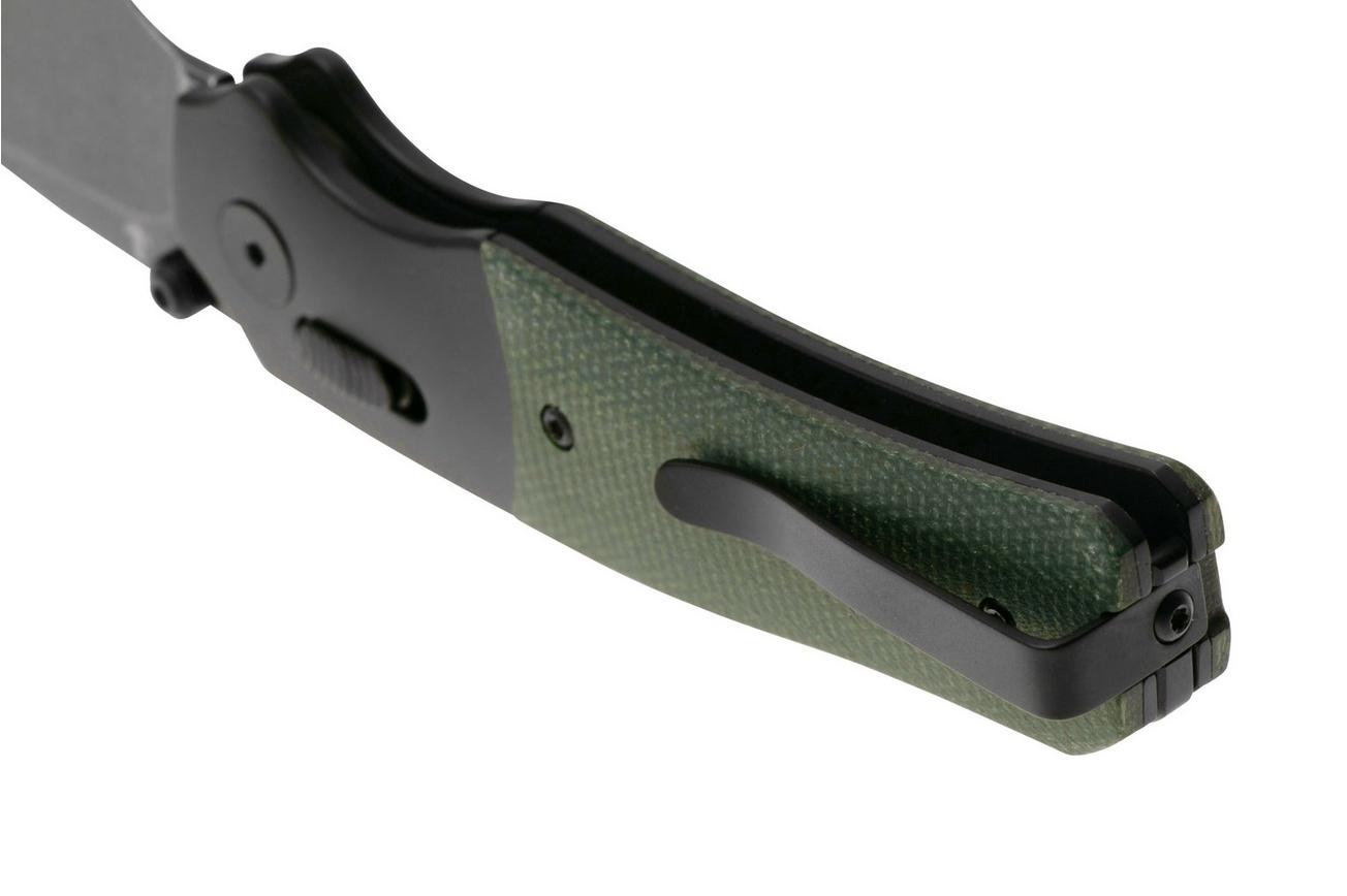 QSP Knife Vault QS157-B2 Dark Stonewashed Green Micarta, zakmes, Jacob Lundquist Design