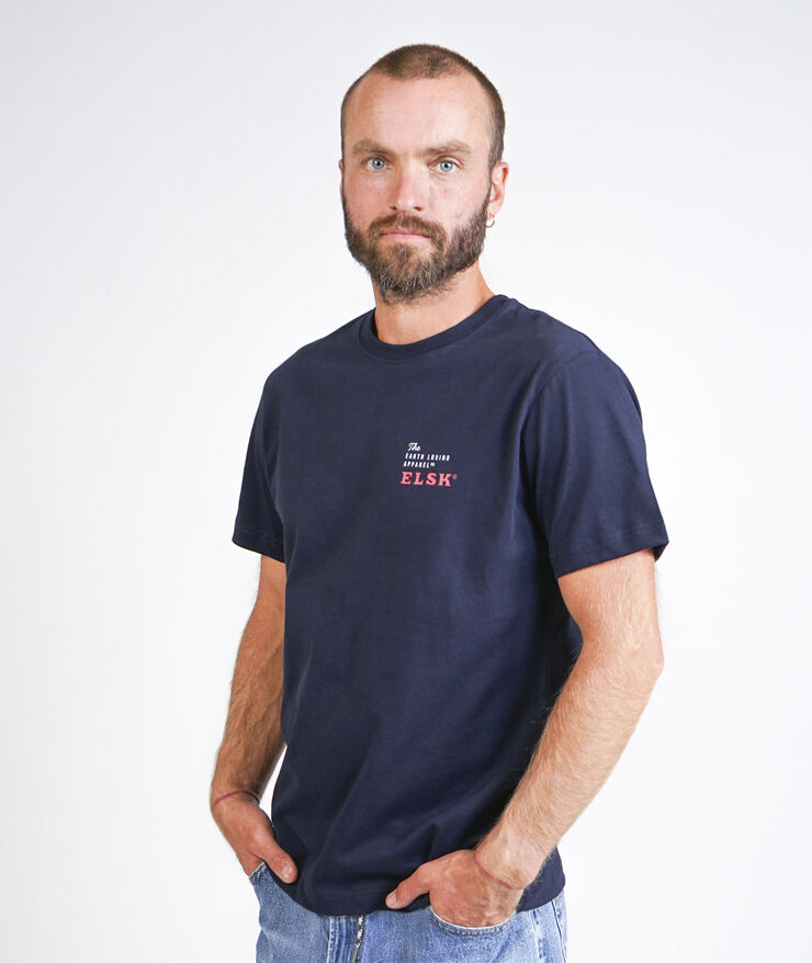 ELSK EARTH LOVING MEN'S BRUSHED T-SHIRT 100 dark navy