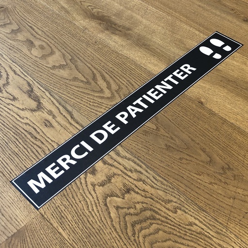 Marquage au sol adhésif - Merci de patienter - 700x100mm