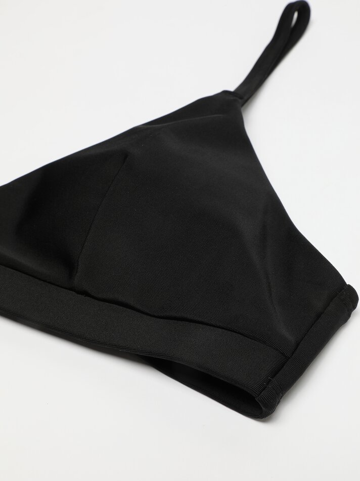 Top de biquíni triangular - Preto
