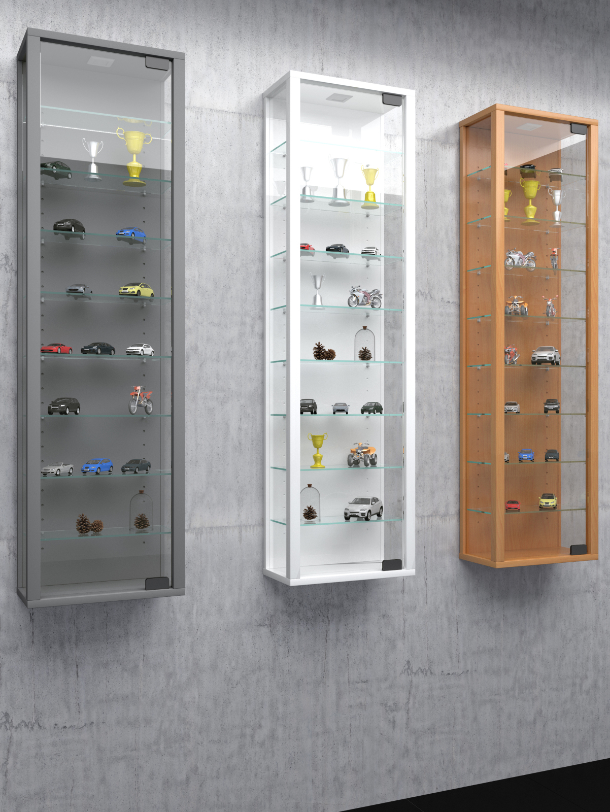 Vitrine STANO MAXI - weiß - 115 cm