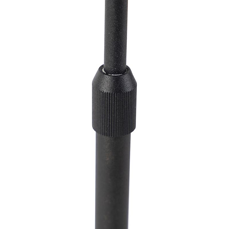 Tafellamp zwart met linnen kap zwart 35 cm verstelbaar - Parte
