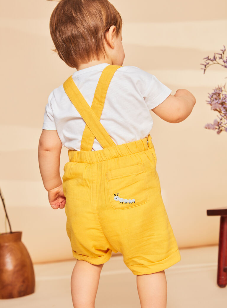 Salopette courte jaune
