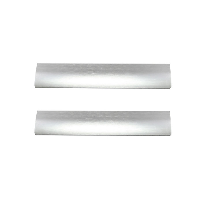 Poignée de meuble de cuisine GoodHome Pequin effet inox L. 15 cm, 2 pièces