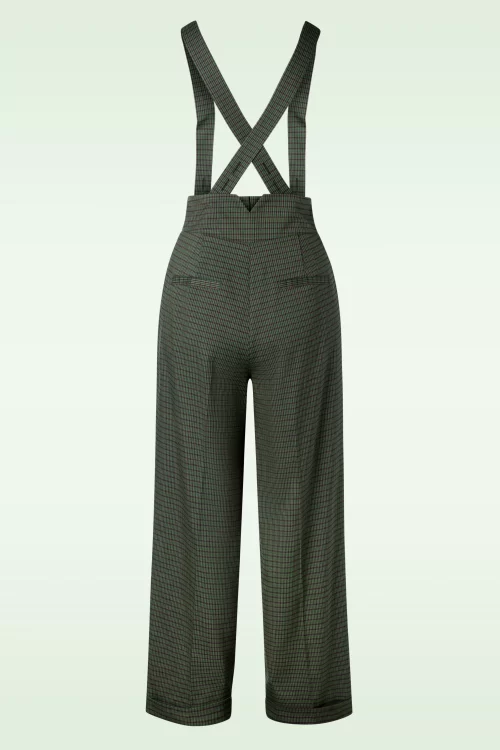 Banned Retro Jenny Check pantalon in groen