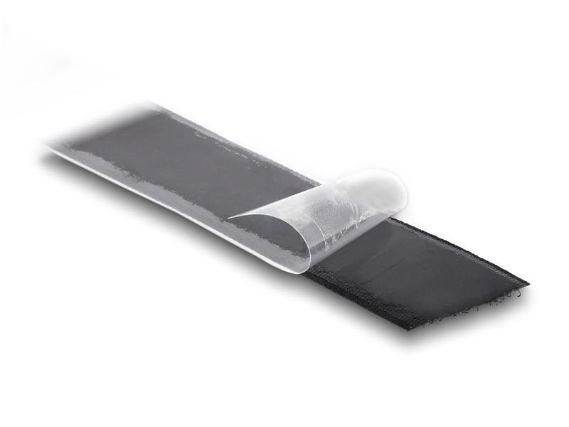 Delock Klettband 25m x 25mm Strapazierfähig Schwarz Delock Strapazierfähiges Klettband selbstklebend mit Haft- und Flauschband L 25 m x B 25 mm schwarz