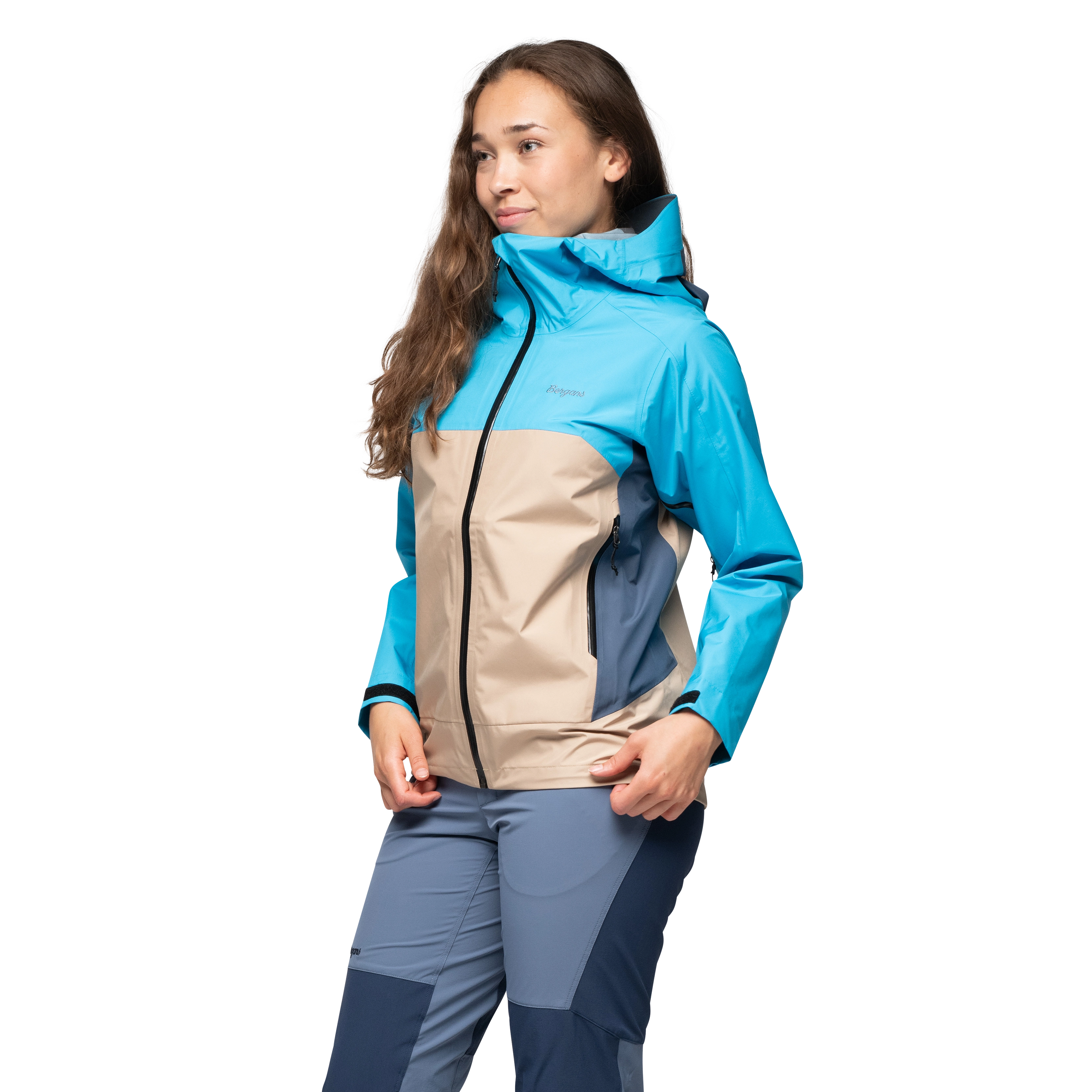 Vaagaa 3L Shell Jacket Women Aqua Lagoon / Warm Sand