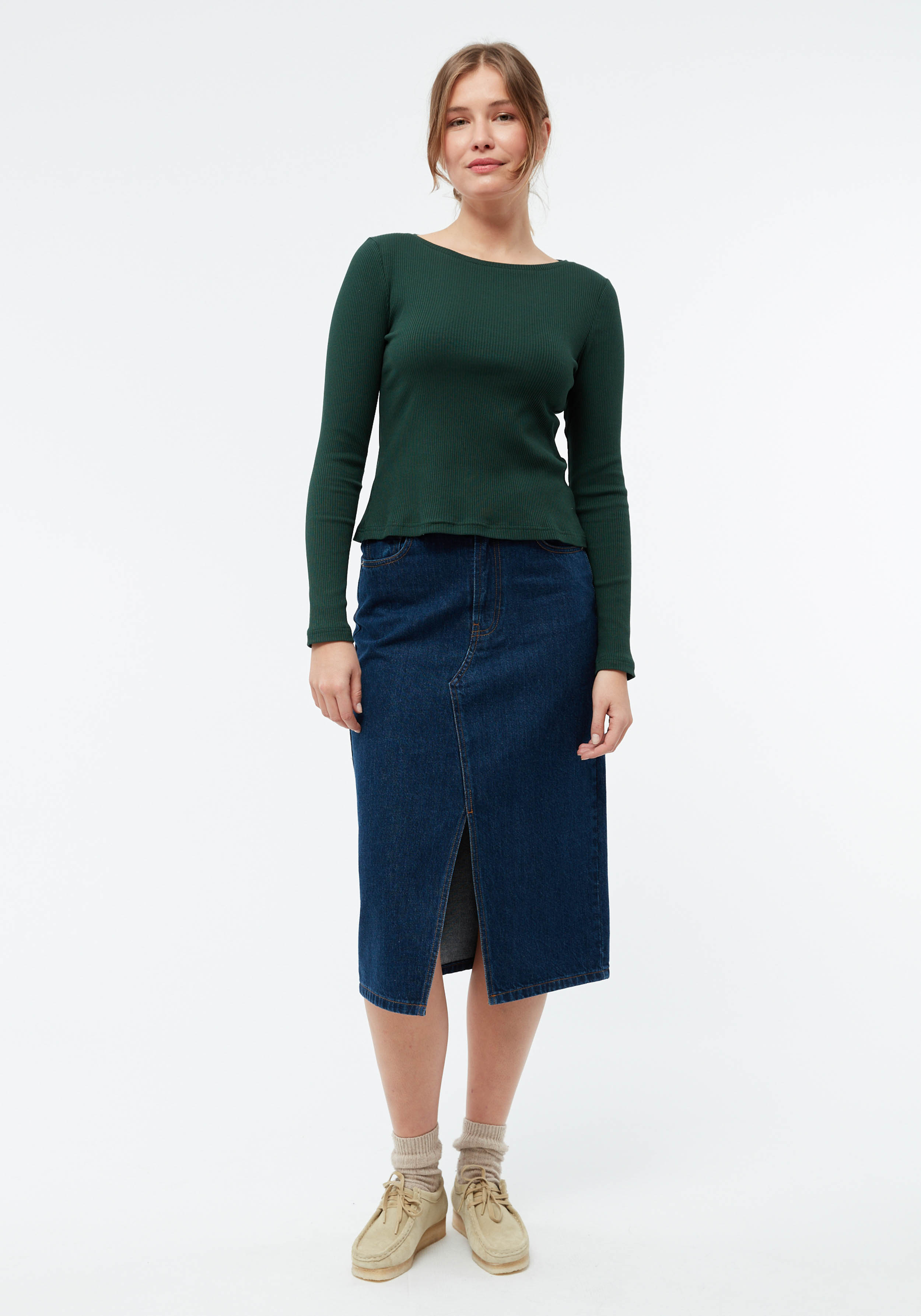 Givn Berlin Longsleeve Rib GBRosa Bottle Green