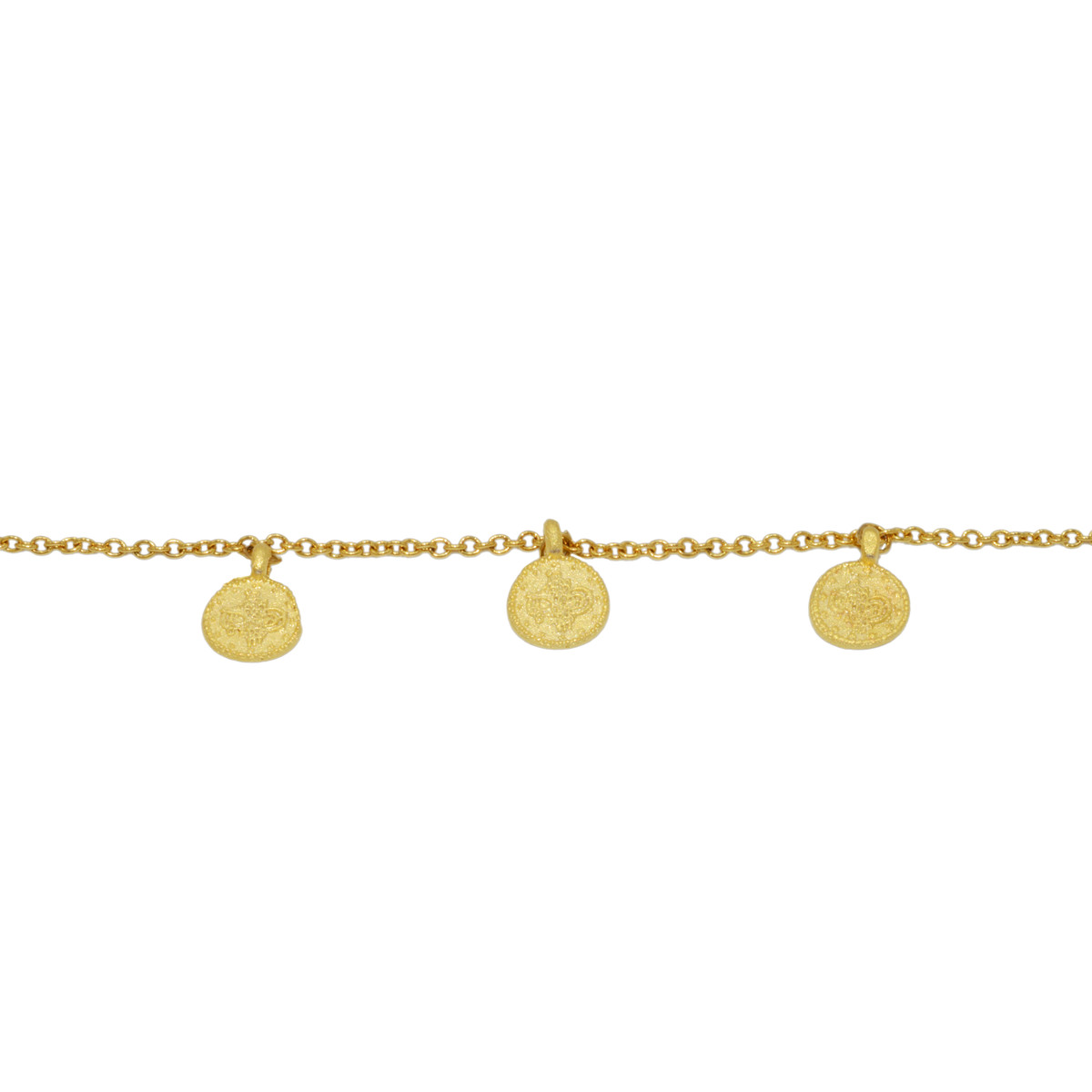 Bracelet en beloques mat- doré à l'or