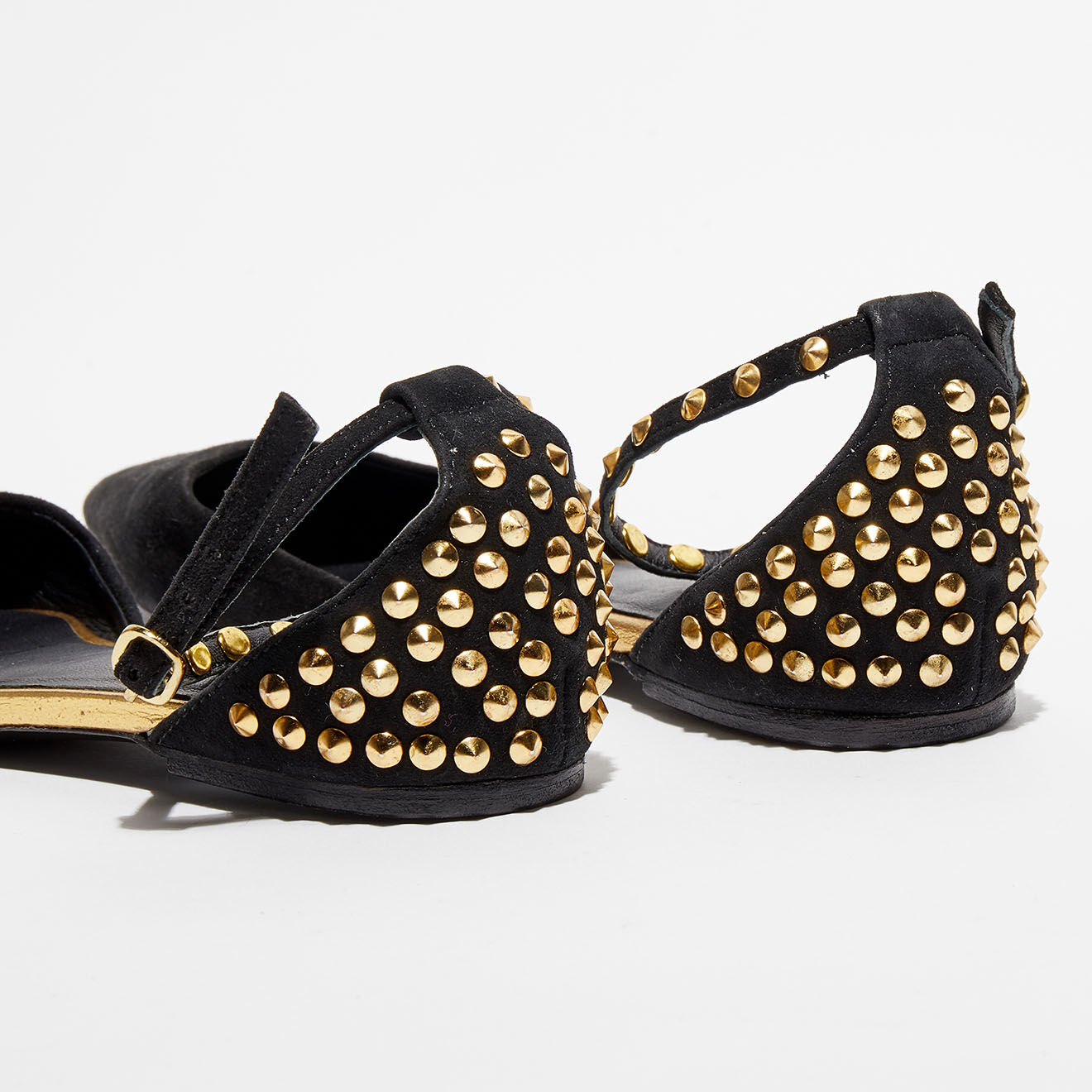 Swildens Sandales en Velours de Cuir Sloan noire