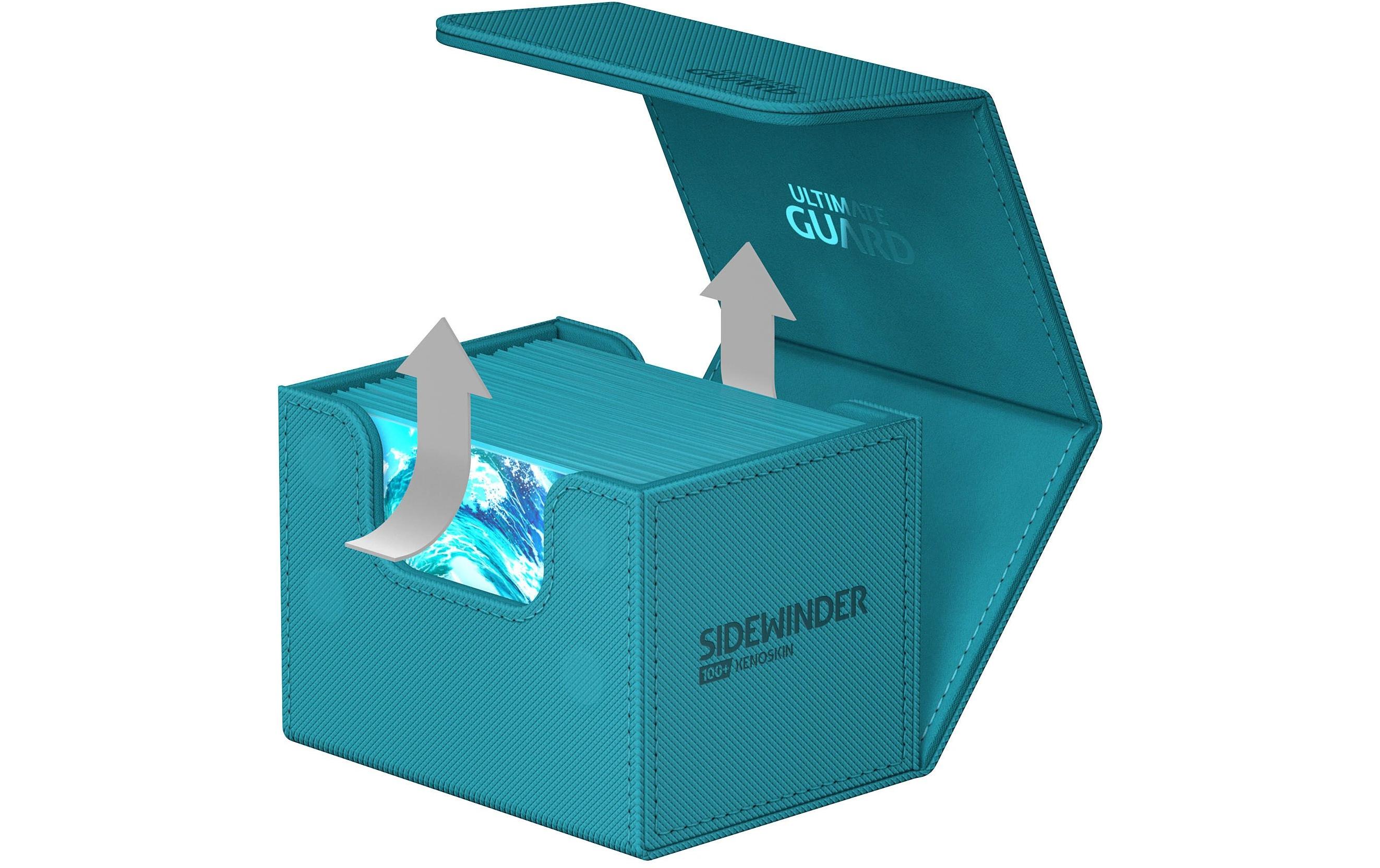 Kartenbox XenoSkin Sidewinder Monocolor 100+ PetrolblauHochwertige Box für Sammelkarten in Standardgrösse