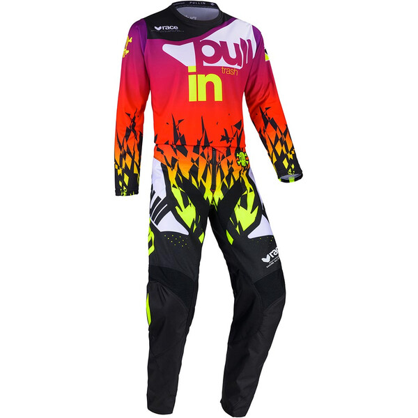 pull-in - Maillot Trash Violet / Rouge / Jaune fluo / Blanc / Noir
