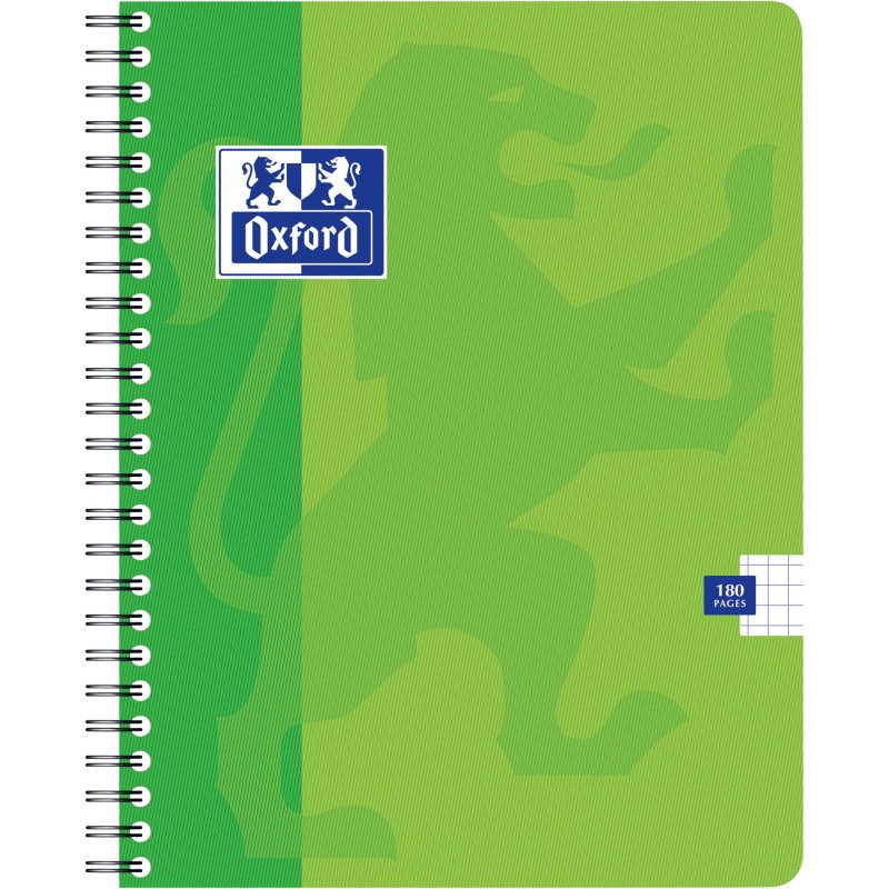 Cahier spirale Oxford Office 17 x 22 cm - petits carreaux - 180 pages